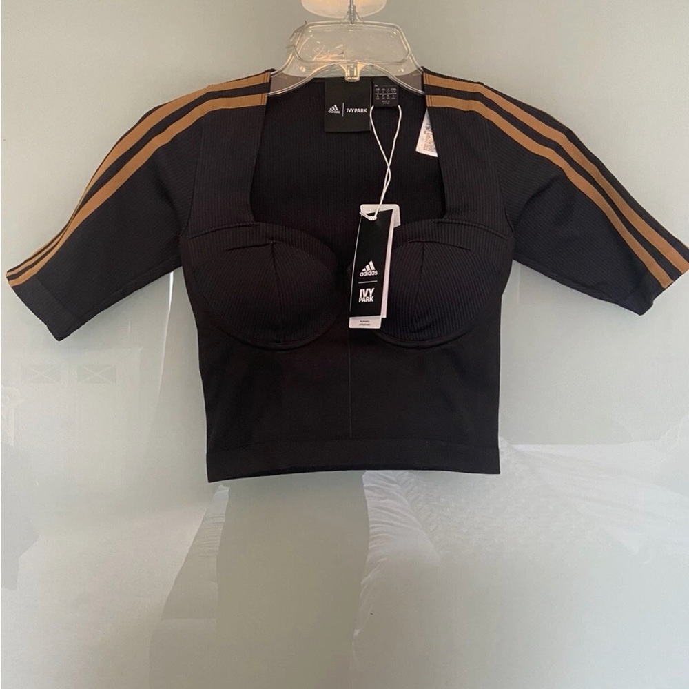 Adidas x Beyonce Ivy Park Circular Knit Crop Top Black Size - Small